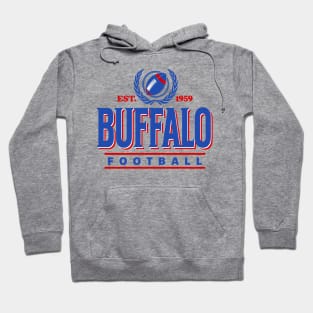Retro Buffalo Football Vintage Crest Hoodie